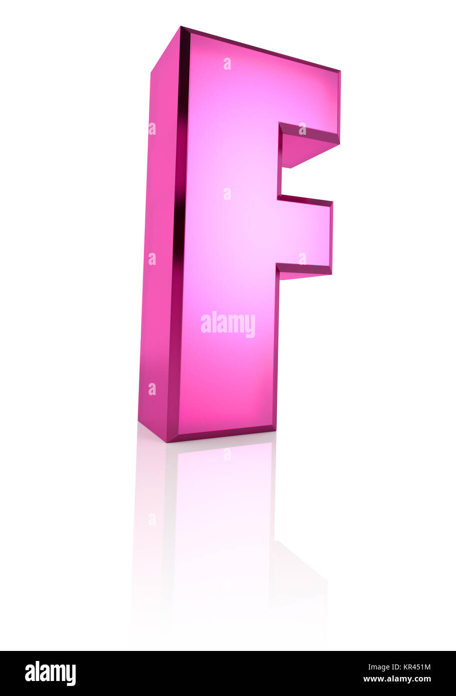 pink letter f Stock Photo
