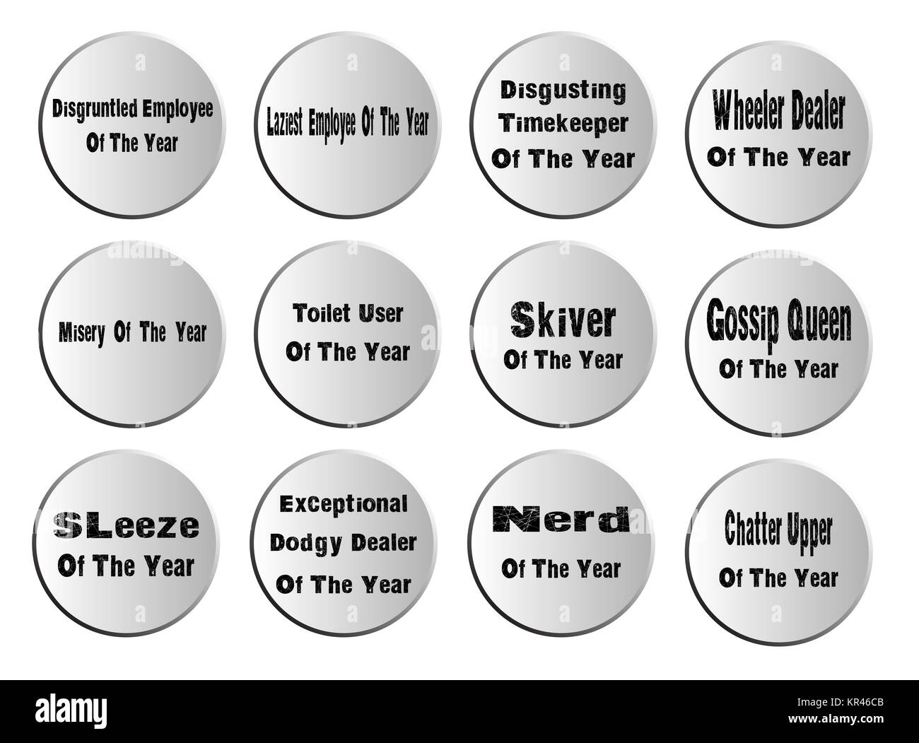 Of The Year Badges Stock Photo