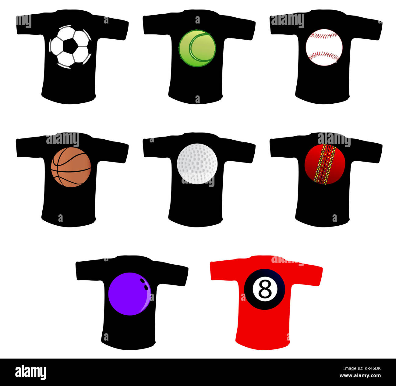 Sport Ball T Shirt Stock Photo
