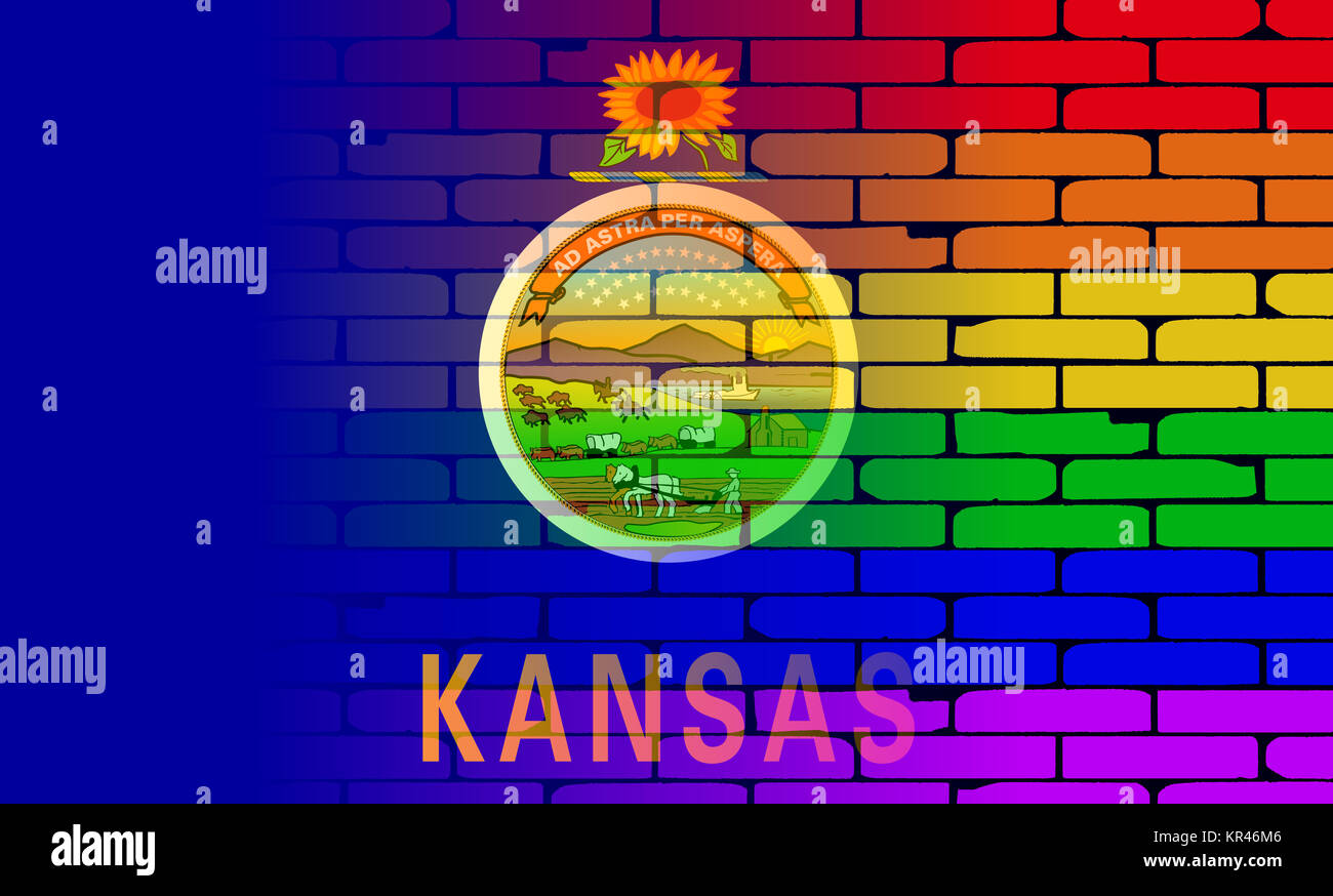 Rainbow Wall Kansas Stock Photo Alamy