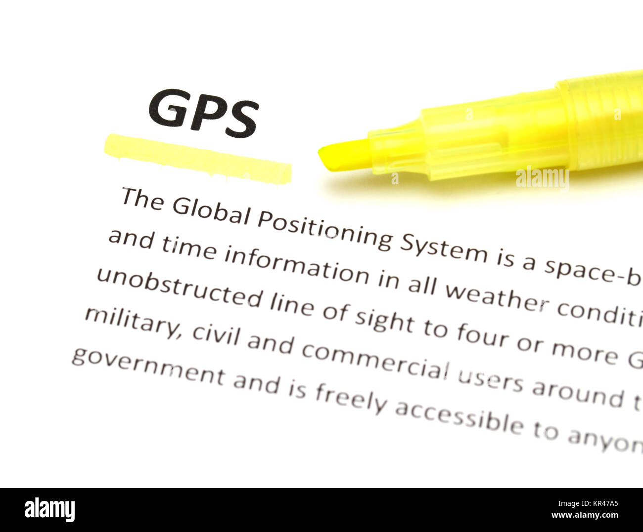 The meaning of GPS Stock Photo Alamy