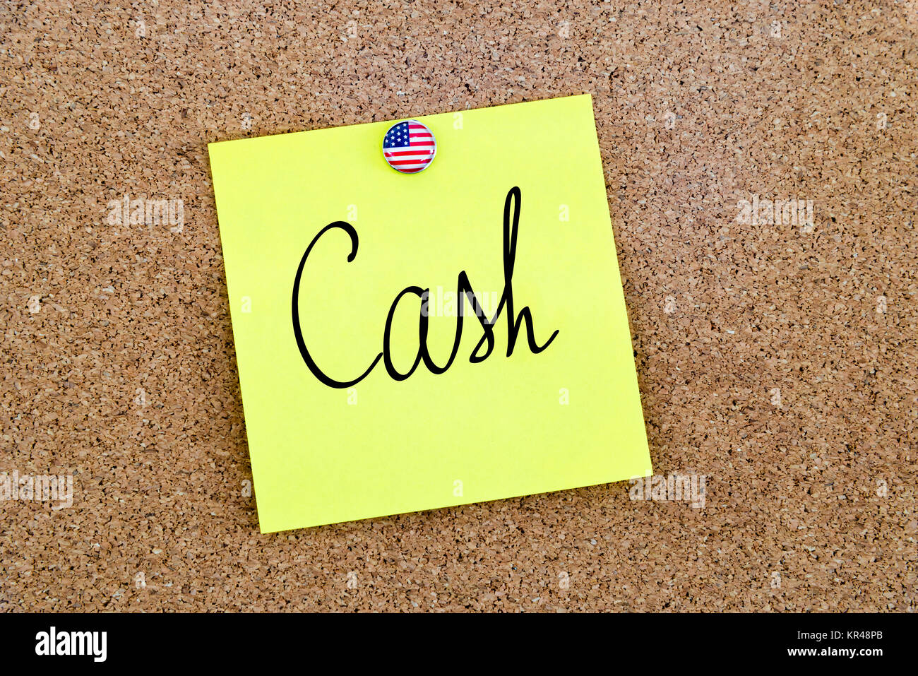 Cash Paper Note Written text Cash over yellow paper note Stock Photo - Alamy