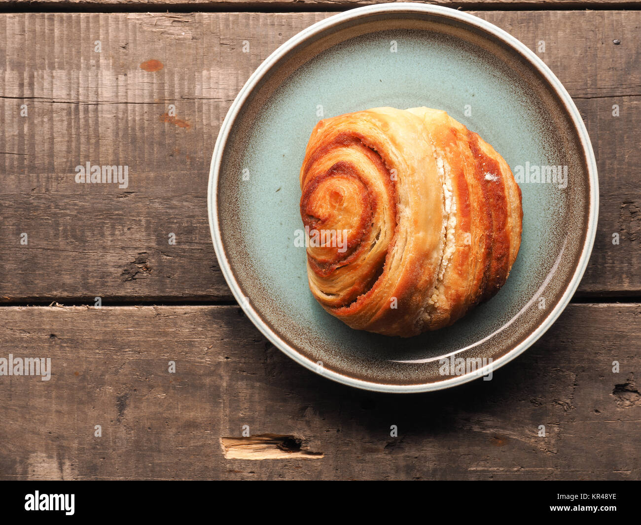 Sweet cinnamon pastry top view Stock Photo