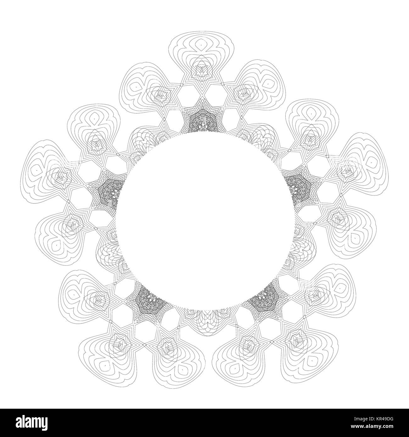 Basic Frame Round Retro Round Frame Stock Photo - Alamy