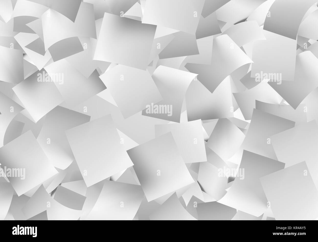 many white folded papers falling down Stock Photo