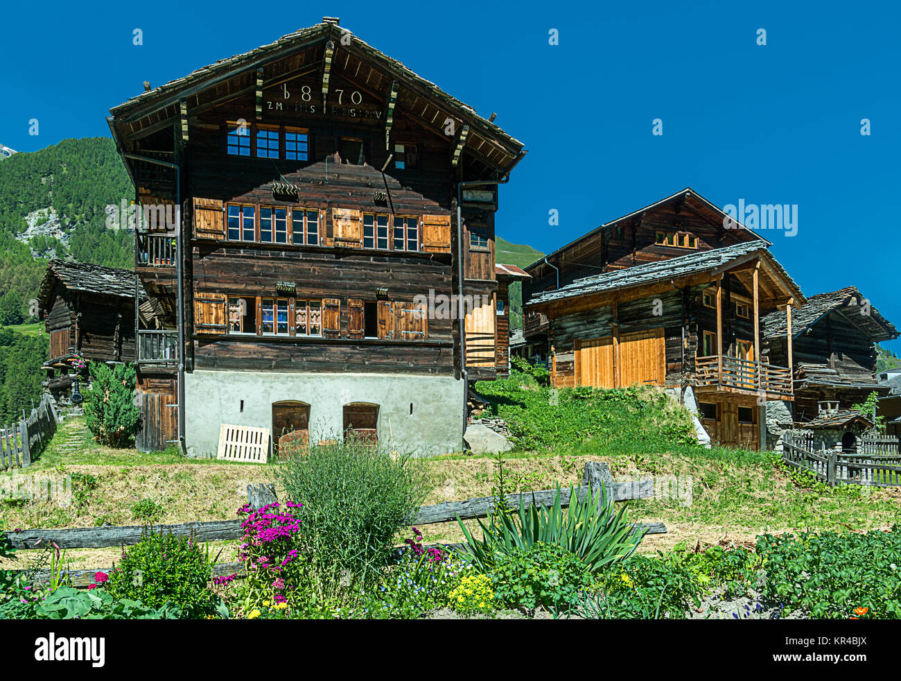 real chalets Stock Photo