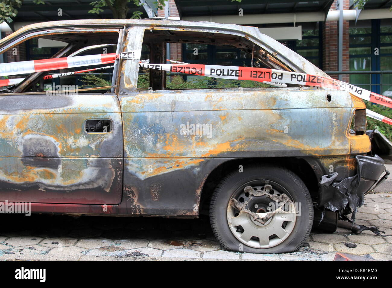 burned car Stock Photo