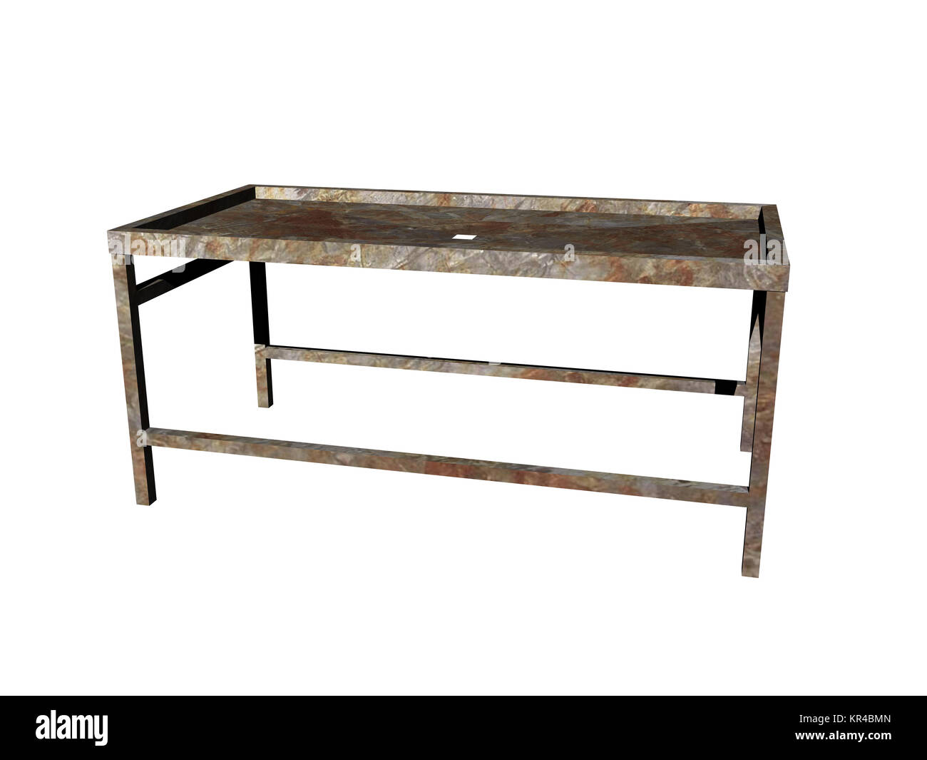 rusty metal table released from Stock Photo Alamy