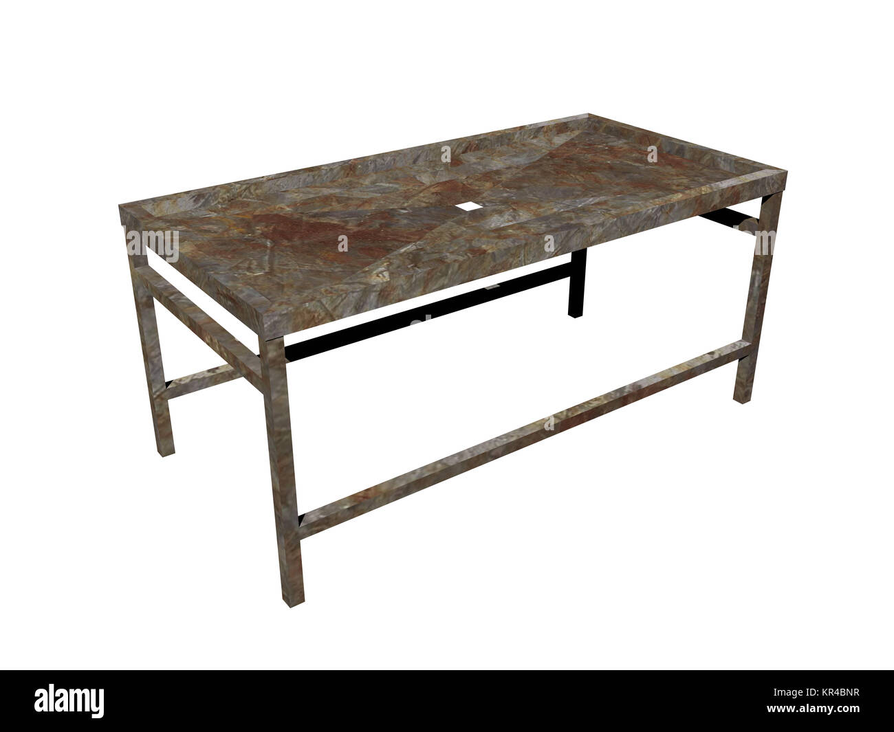 rusty metal table released from Stock Photo Alamy