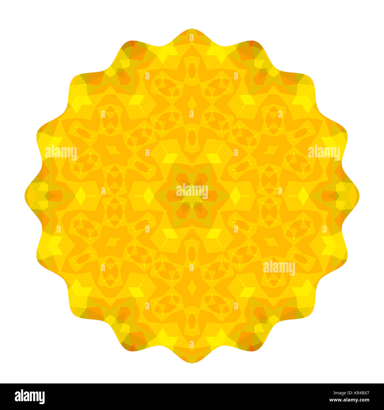 Yellow Colour Rounded Edges Yellow mosaic banner Cut Out Stock Images & Pictures - Alamy