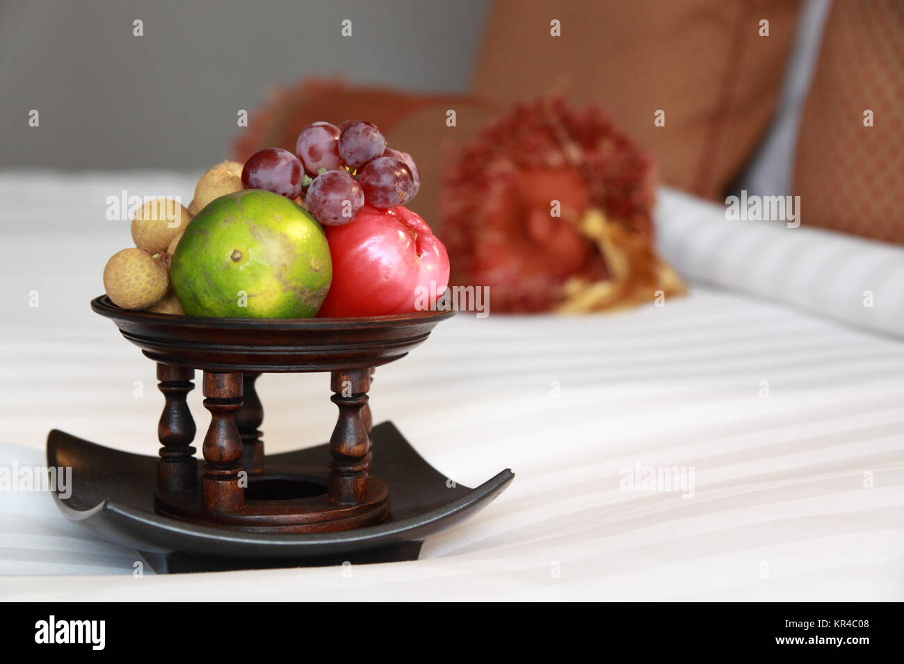 fruit basket in a hotel Stock Photo