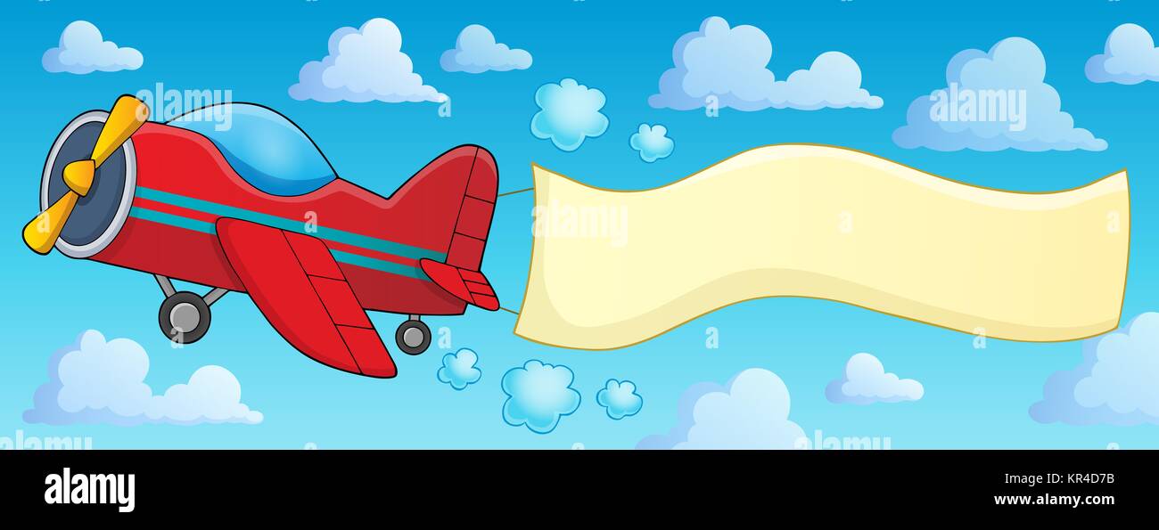 Retro Airplane With Banner Theme 3 Stock Photo 169128607 Alamy