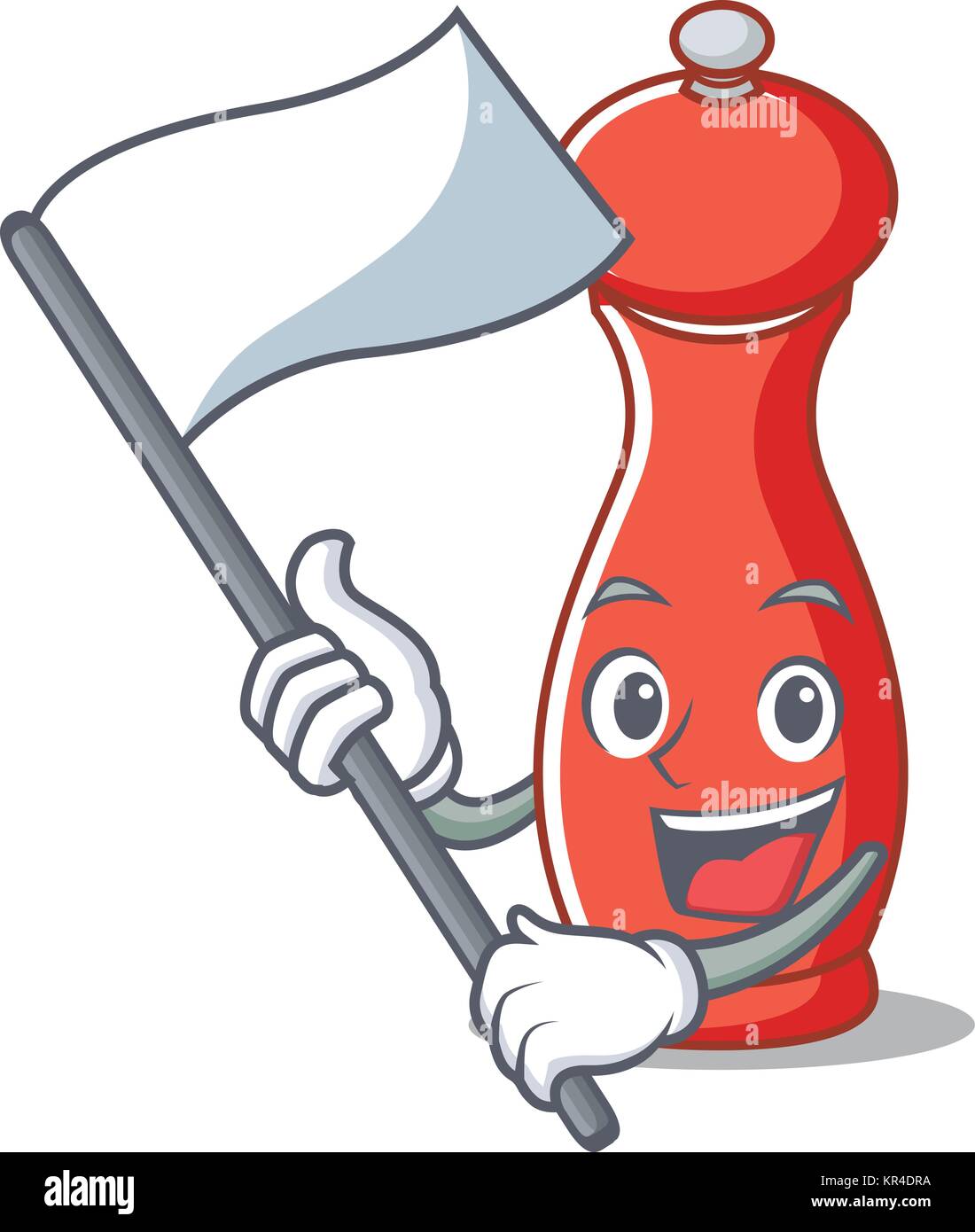 With flag pepper mill character cartoon Stock Vector Image & Art Alamy