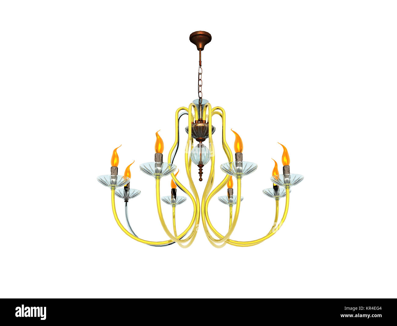 chandeliers with electric candles exposed Stock Photo Alamy