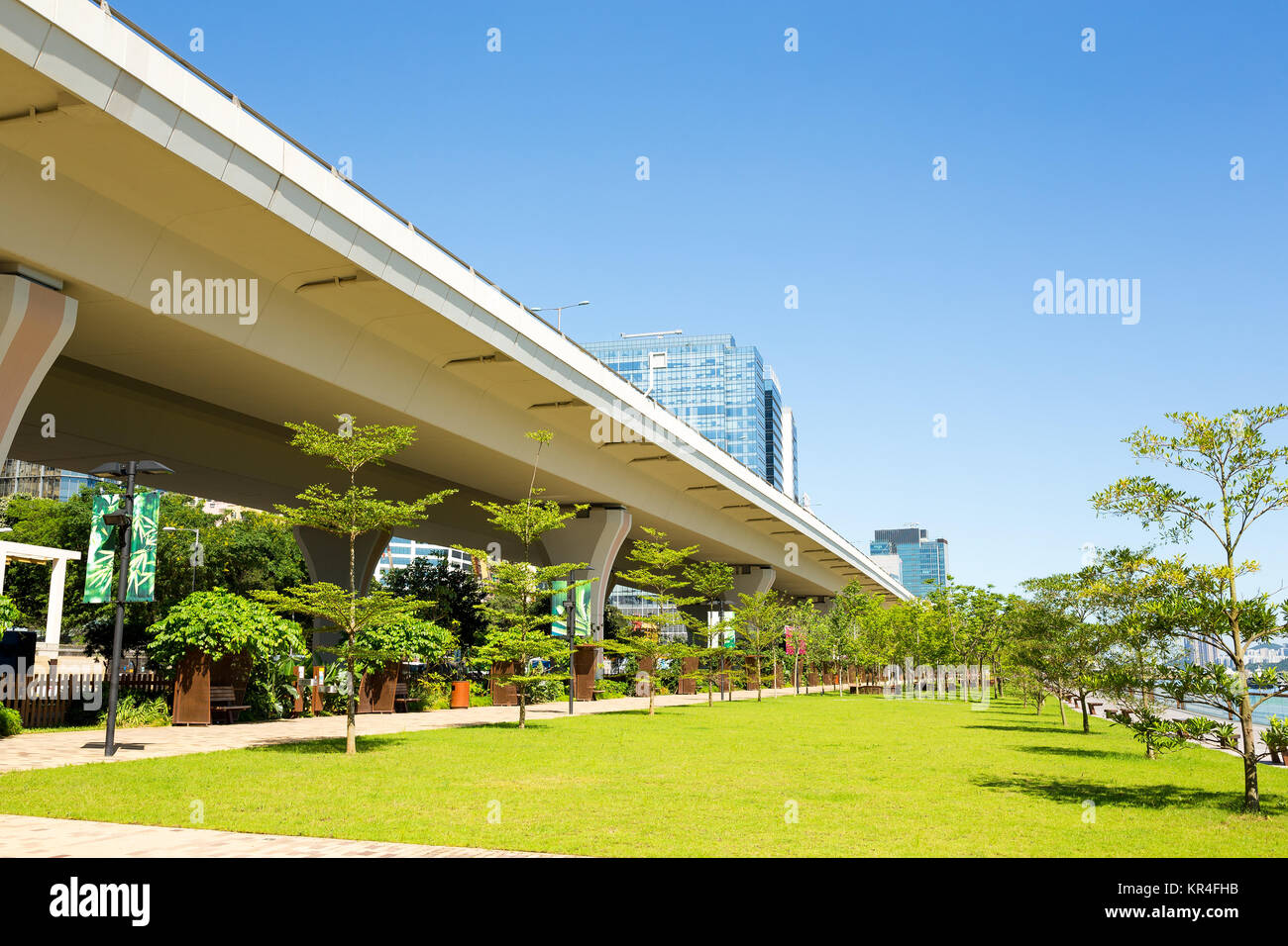 Seaside park in Hong Kong Stock Photo Alamy