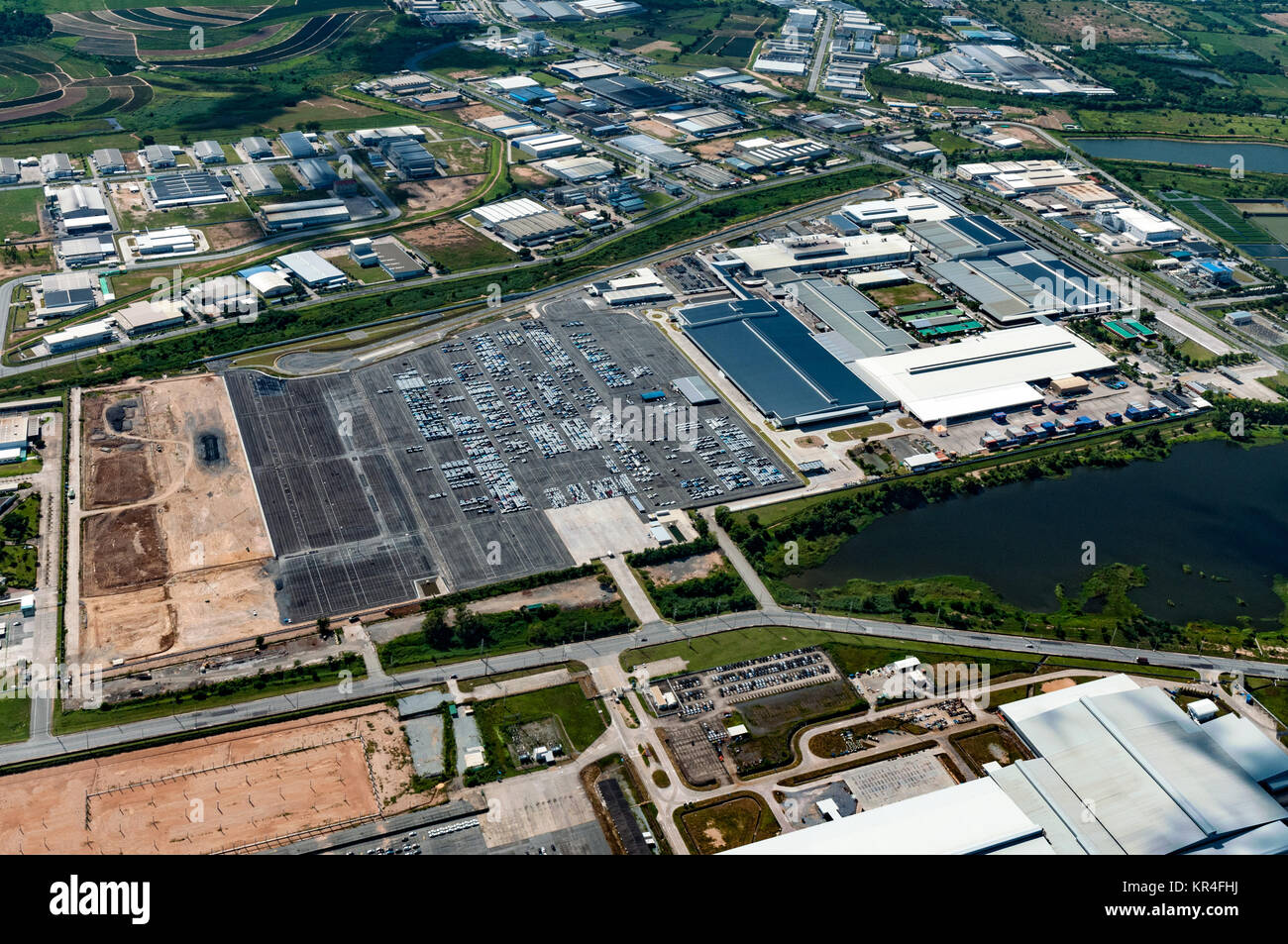 Industrial estate heavy industry manufacturer in Thailand Stock Photo