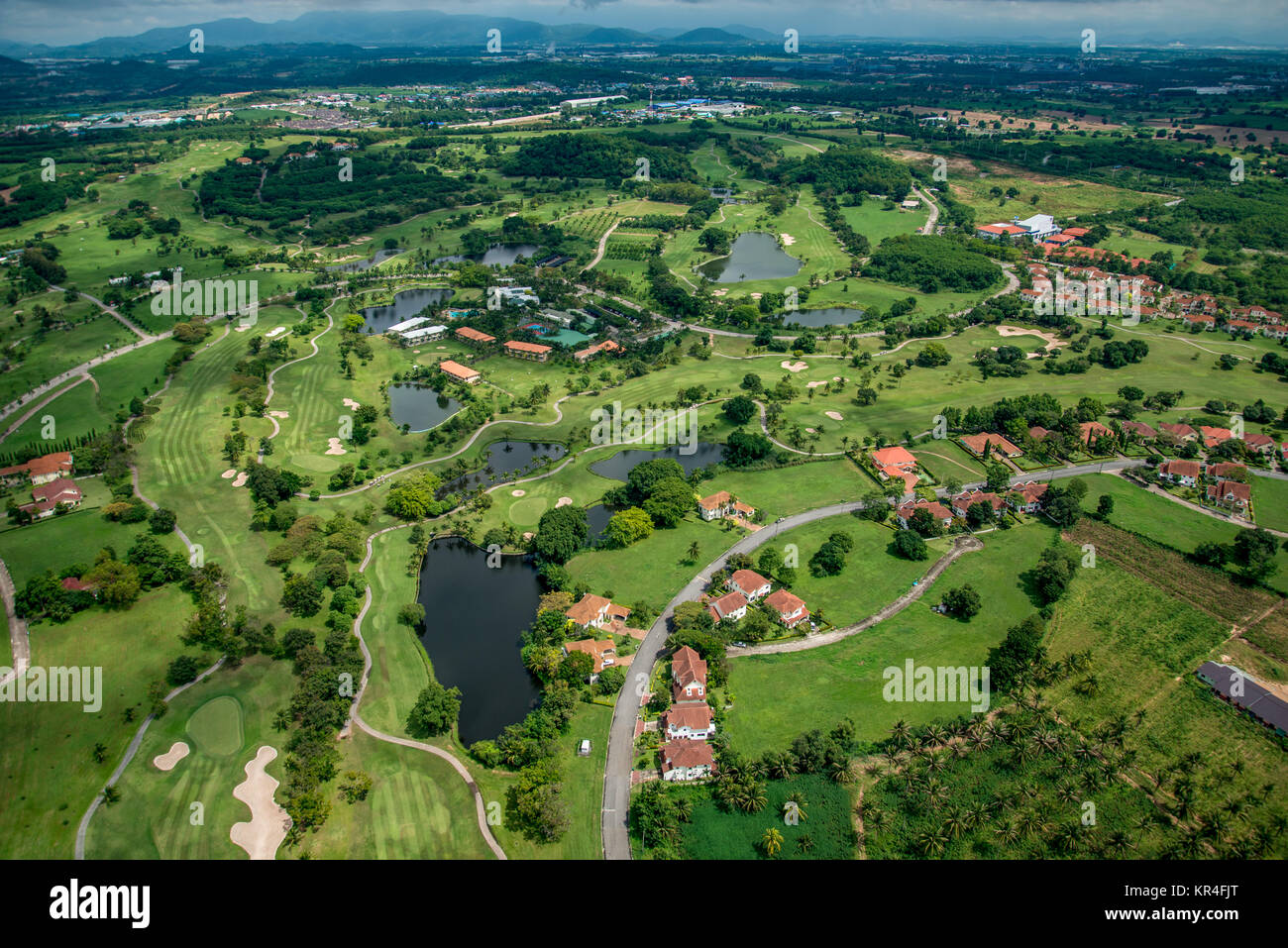 Golf course club photo from the air Stock Photo - Alamy