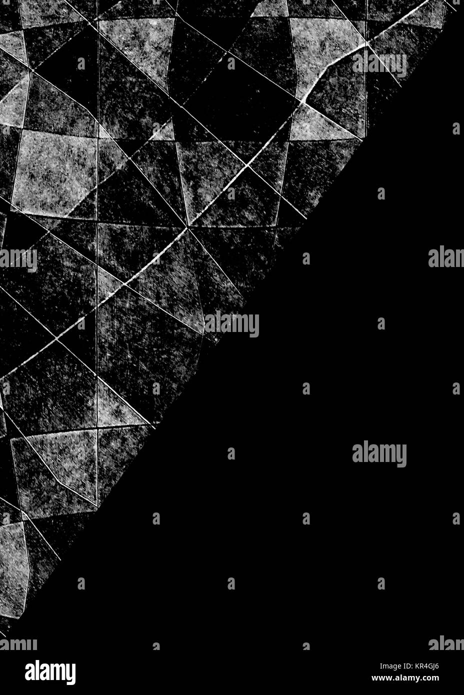Black Background with Geometric Grunge Borders Stock Photo - Alamy