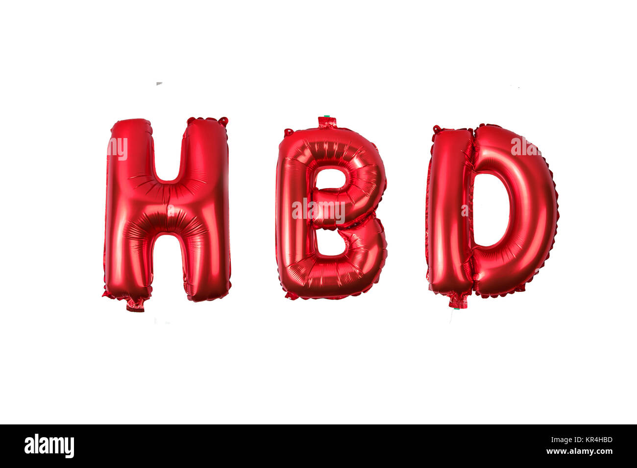 English alphabet from balloons on a white background . Stock Photo
