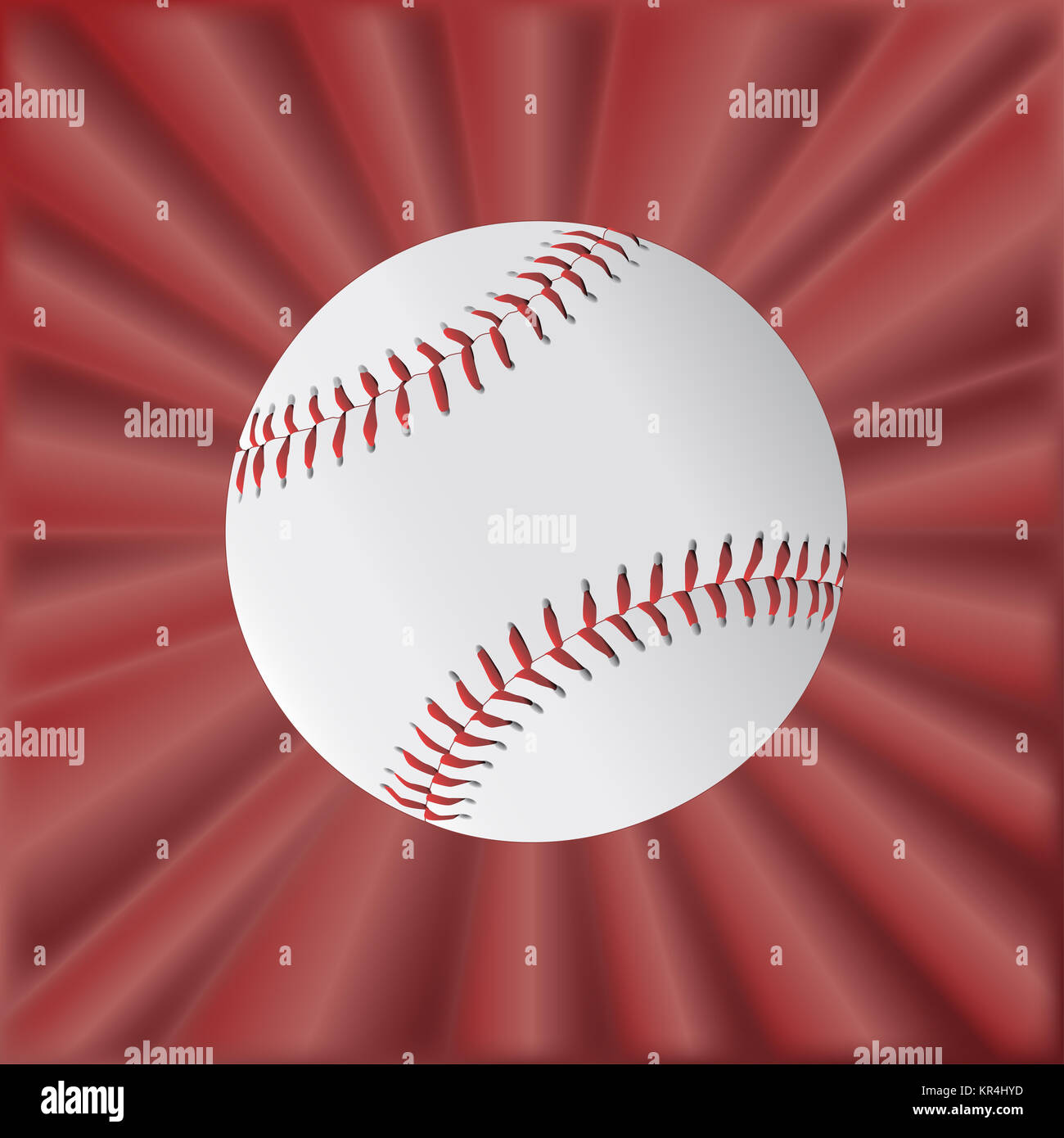 Baseball Over Red Stock Photo - Alamy