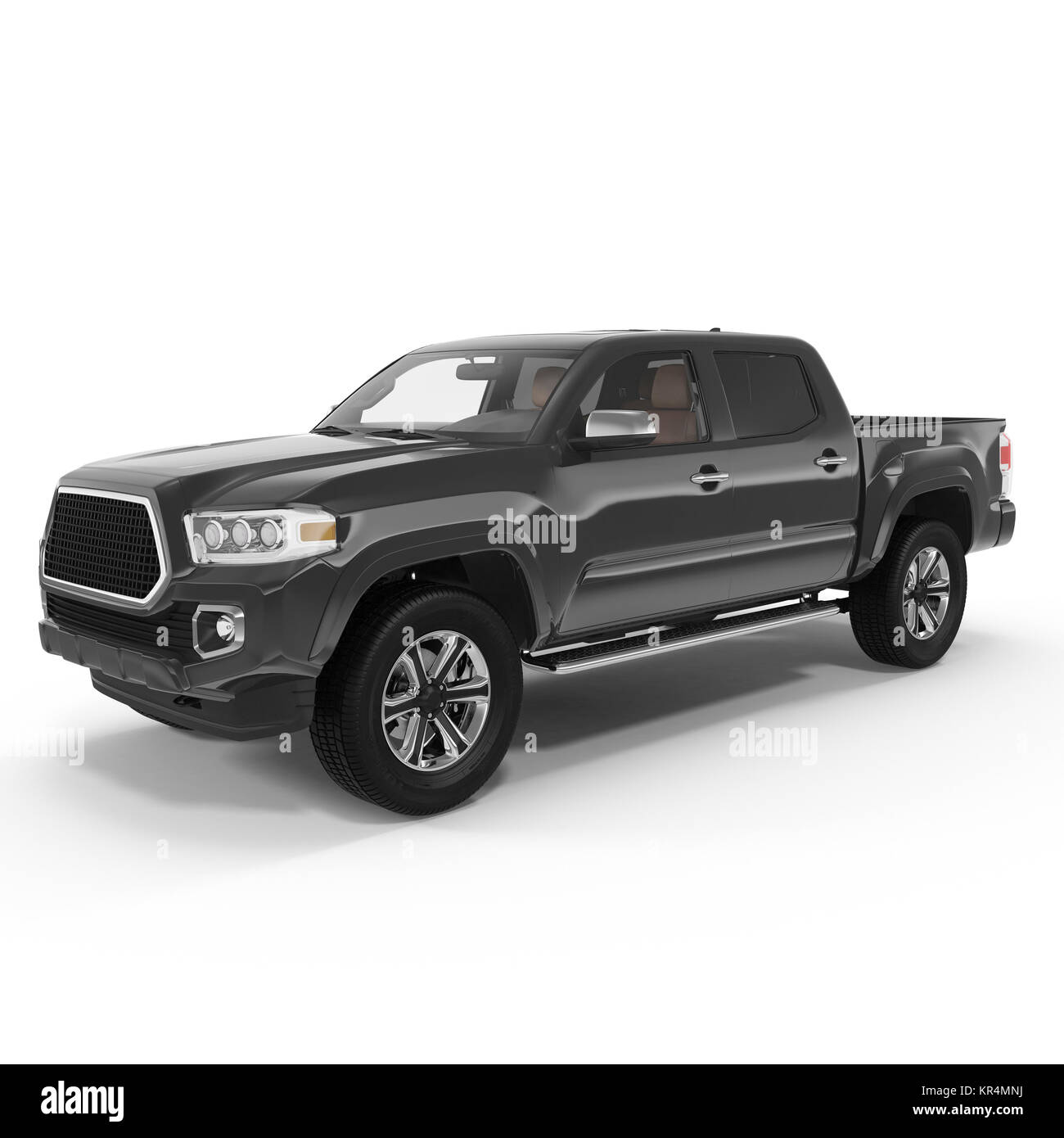 Black Pick up Truck on white. 3D illustration Stock Photo Alamy