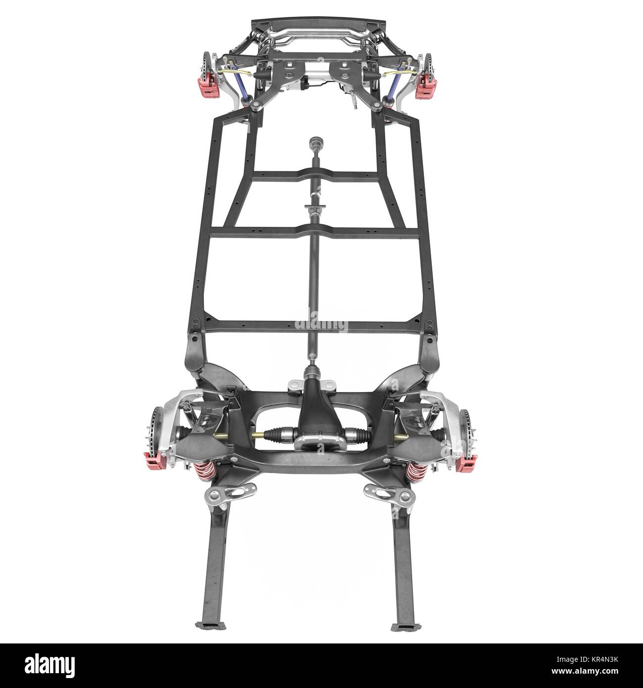 Car Chassis on white. Front view. 3D illustration Stock Photo Alamy