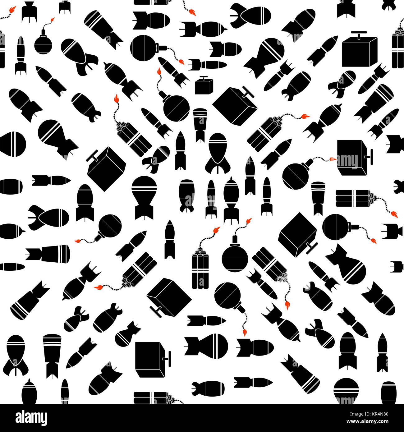 Bomb Silhouettes Seamless Pattern Stock Photo - Alamy