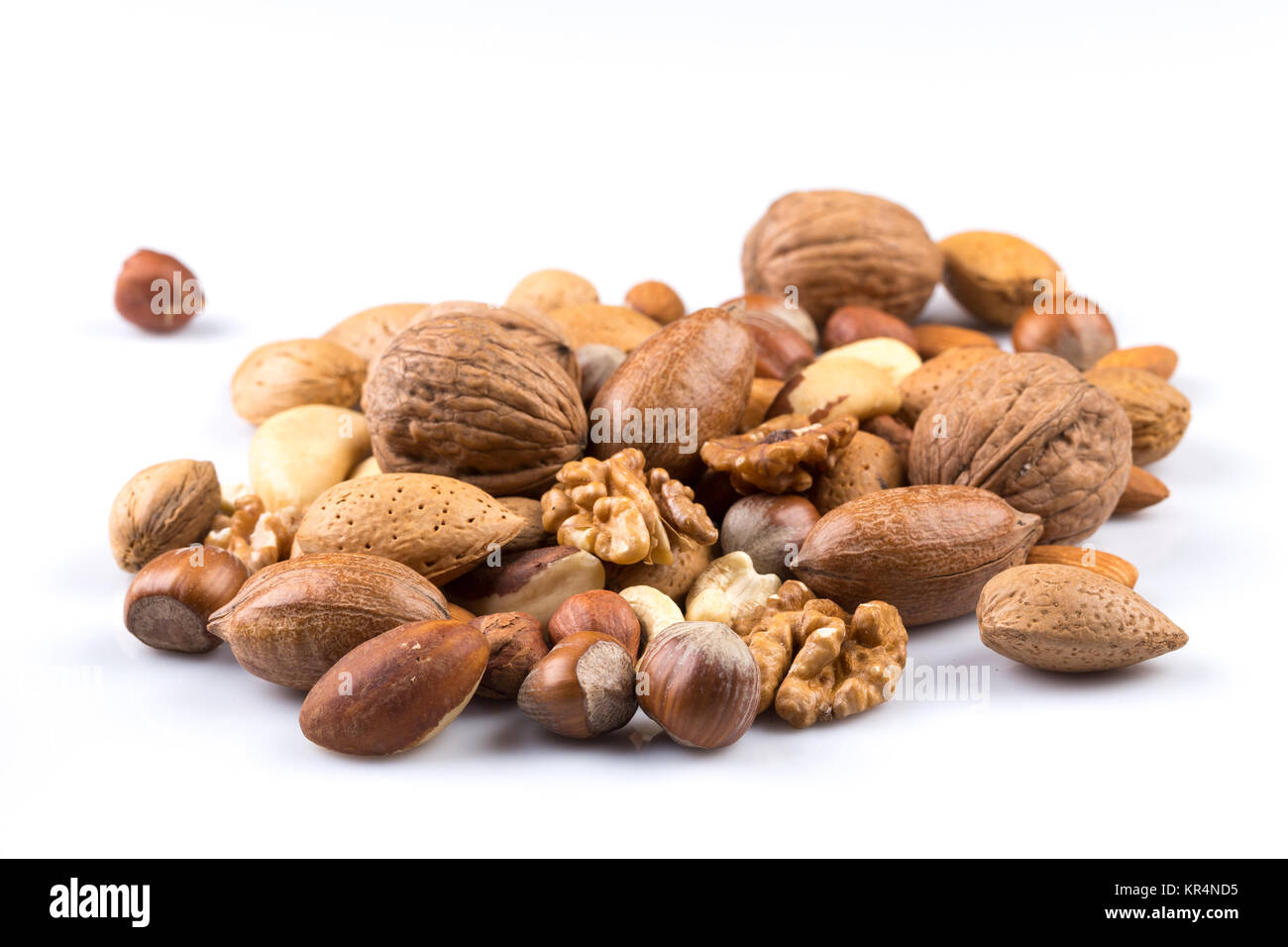 Variety of Mixed Nuts Stock Photo Alamy