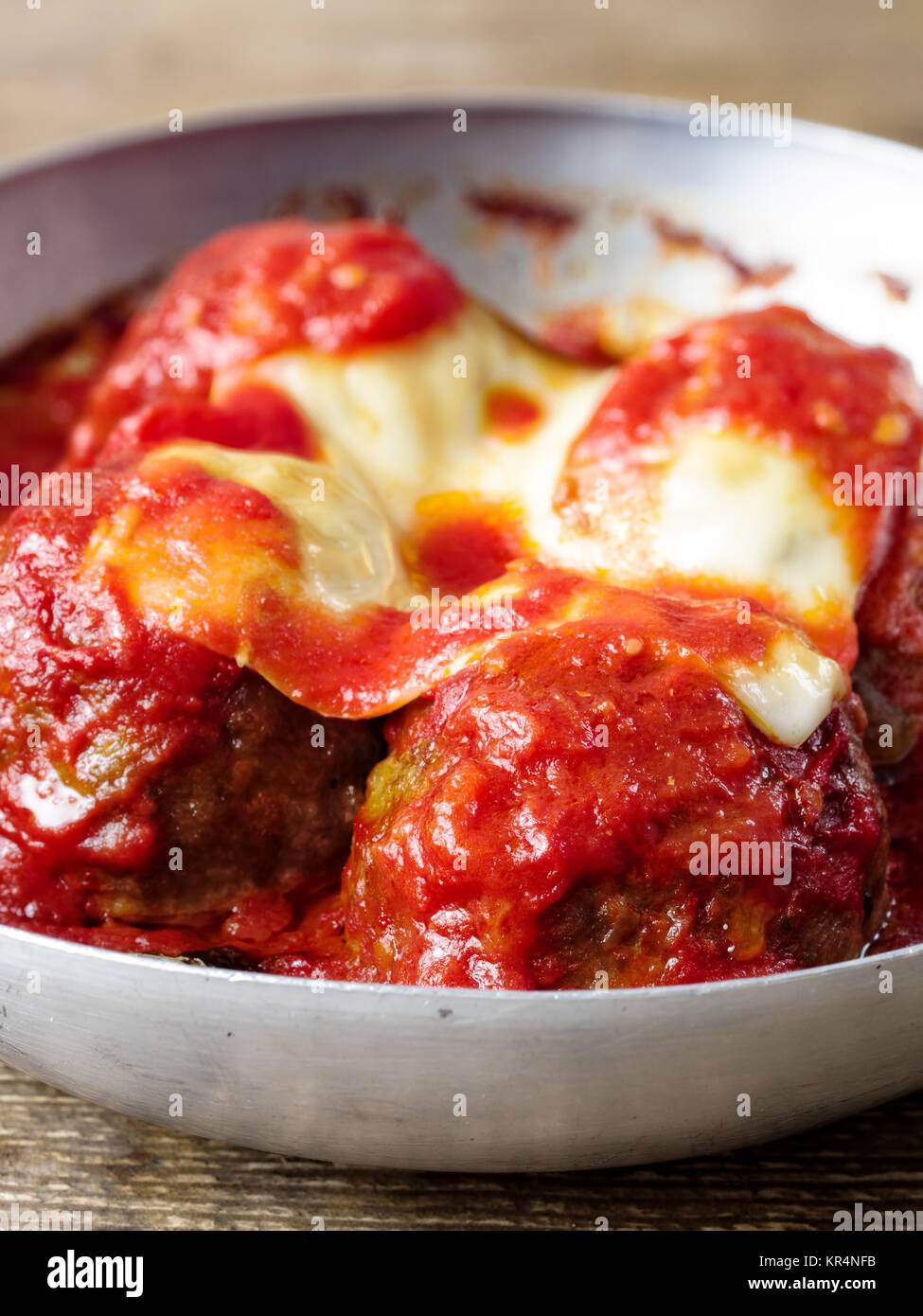 traditional classic italian meatball in tomato sauce Stock Photo Alamy