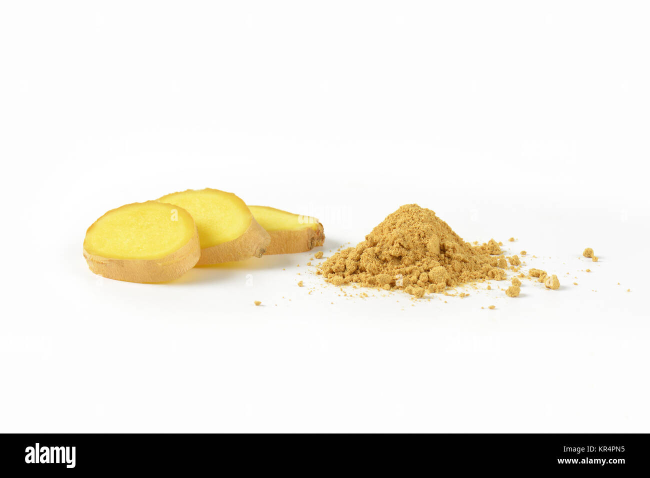 fresh and ground ginger Stock Photo Alamy