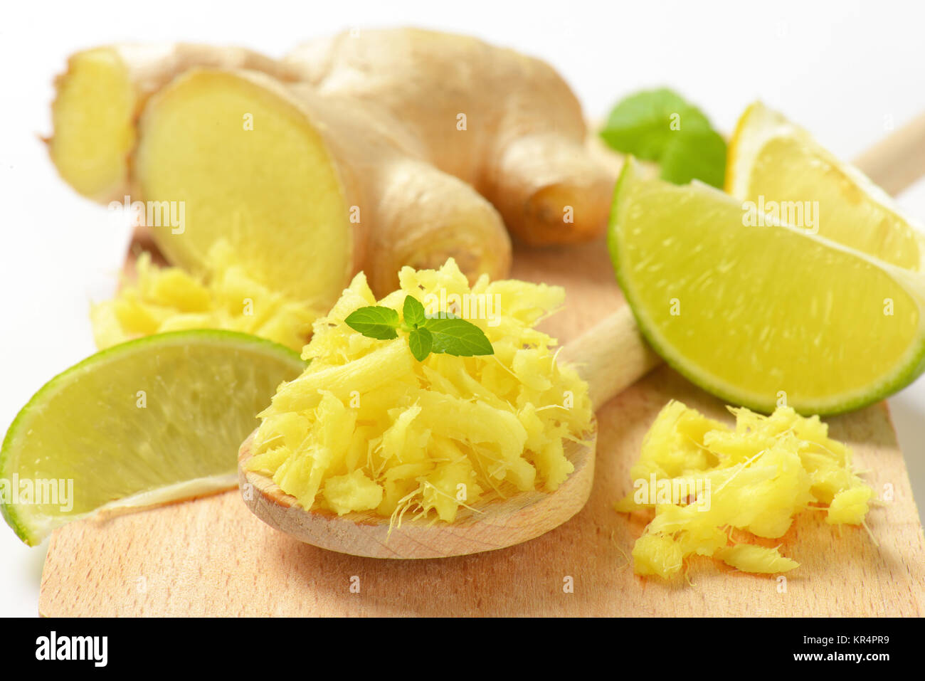 whole and grated ginger Stock Photo Alamy