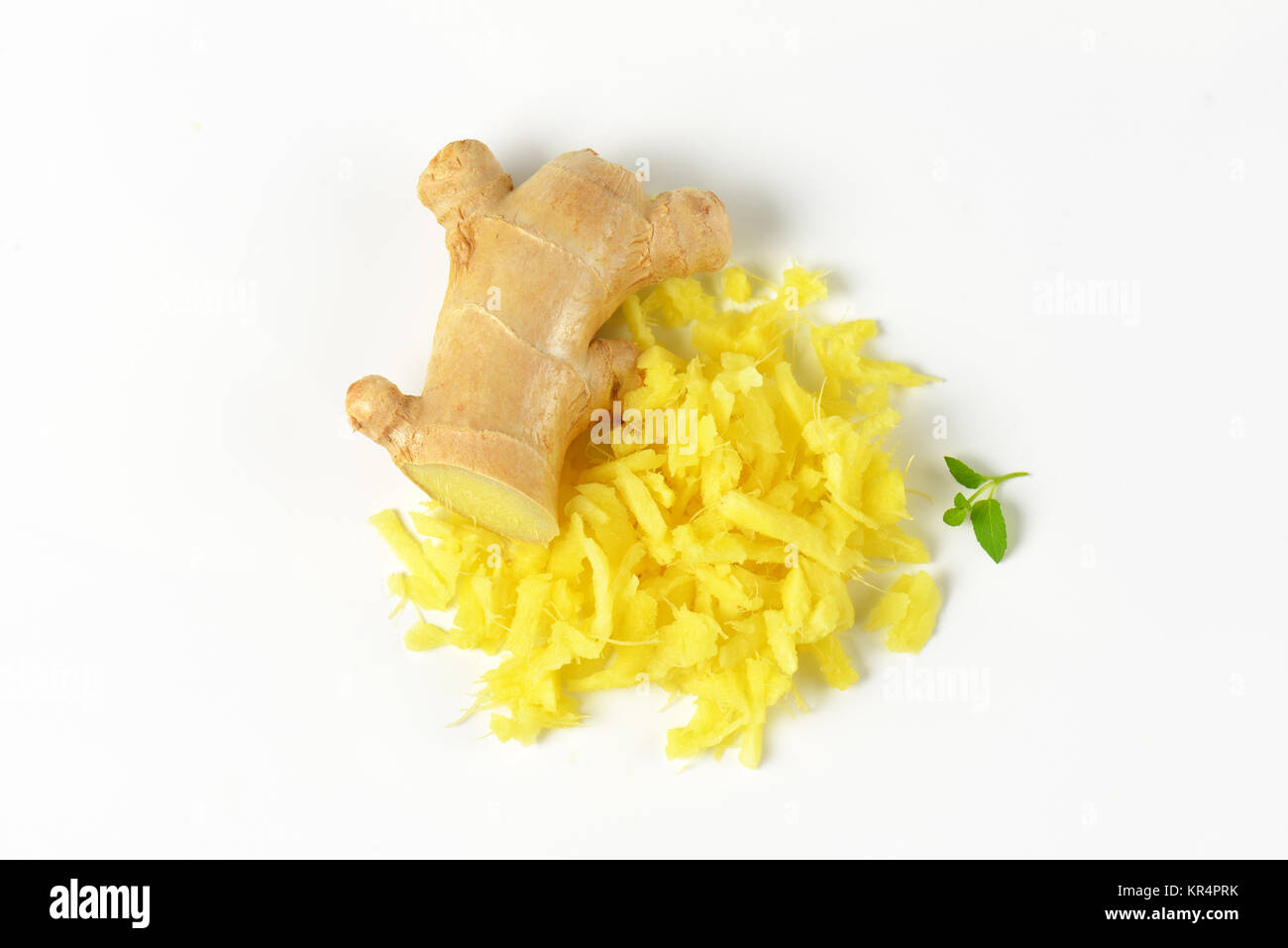 whole and grated ginger root Stock Photo Alamy