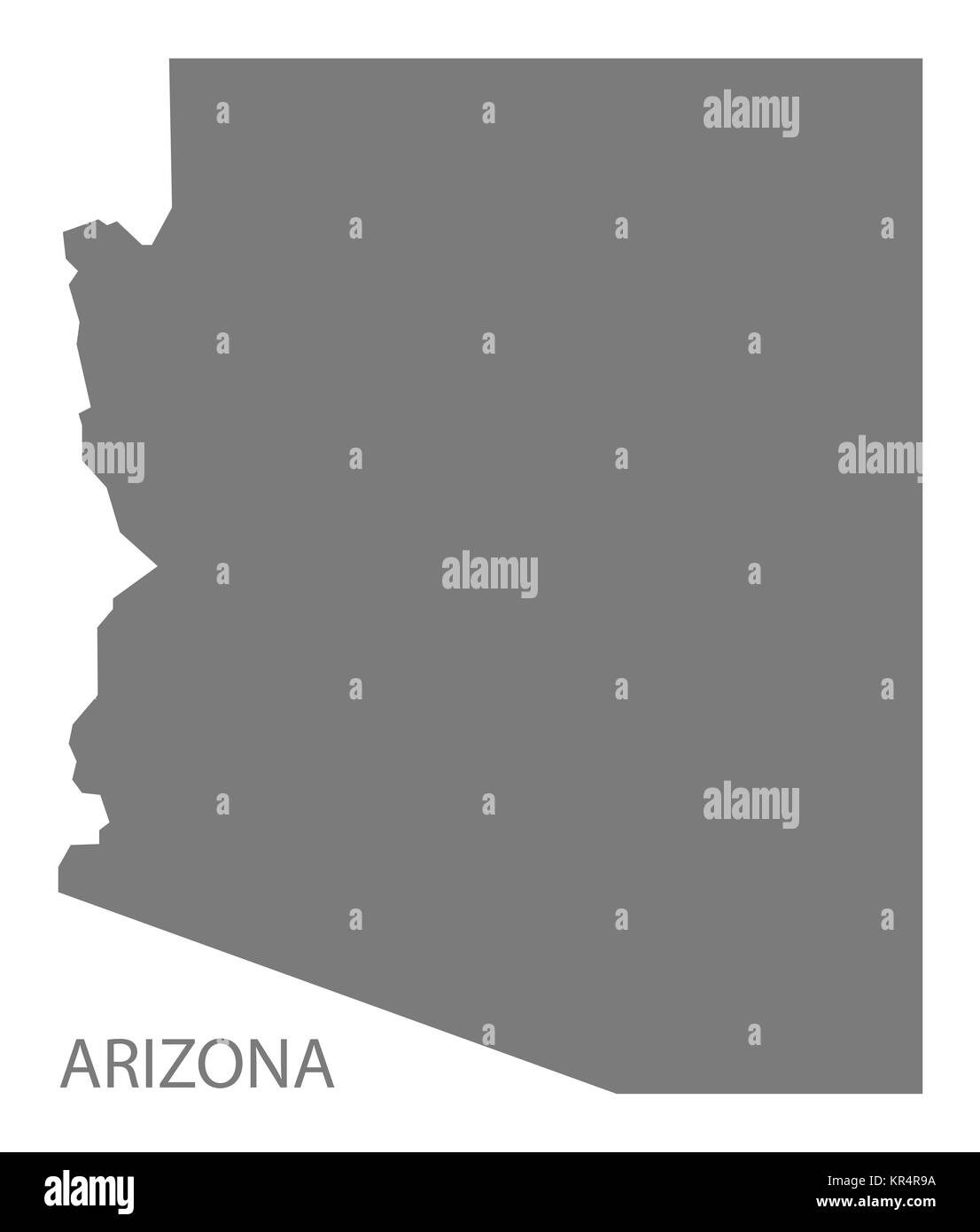 Arizona USA Map grey Stock Photo