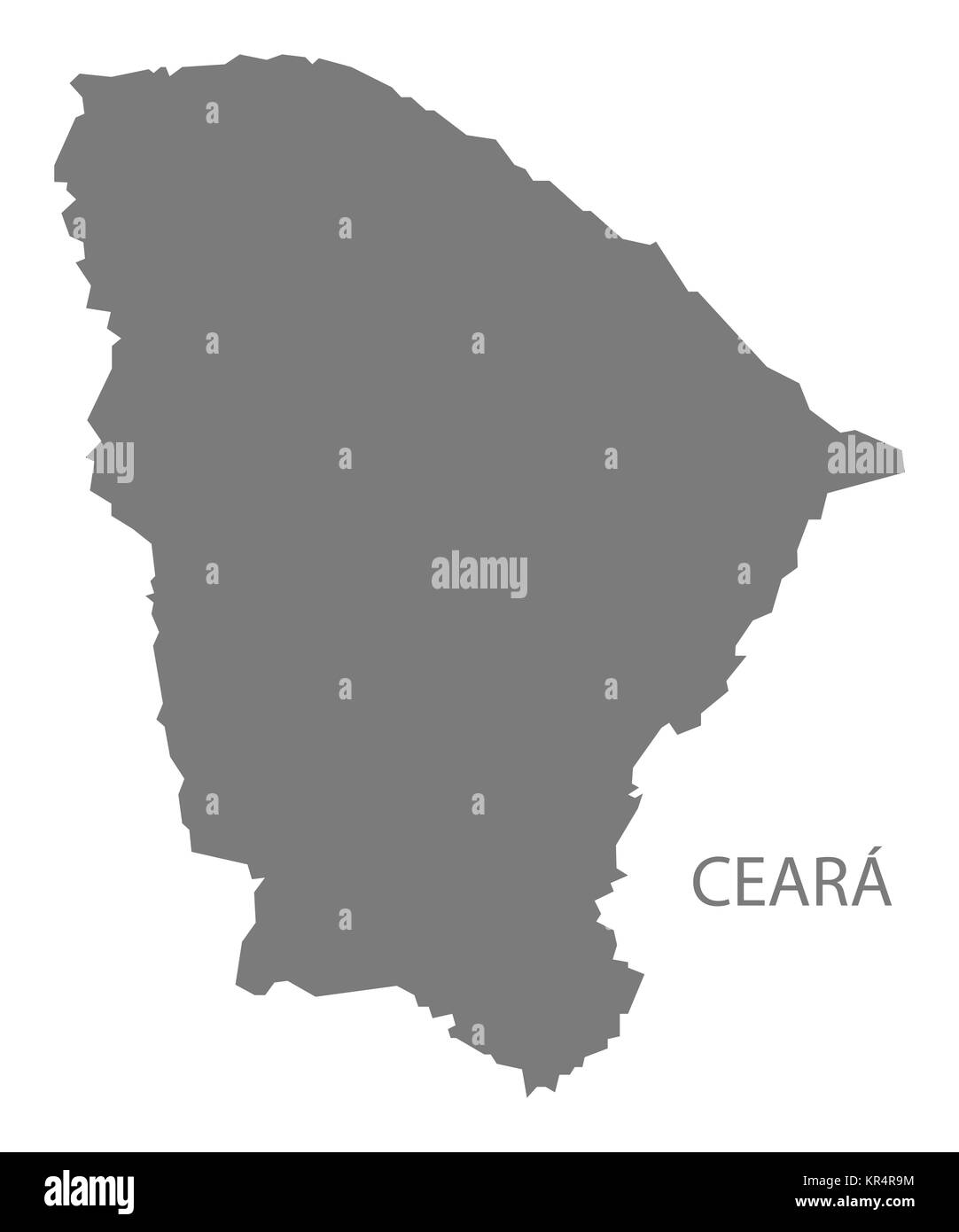 Ceara Brazil Map grey Stock Photo