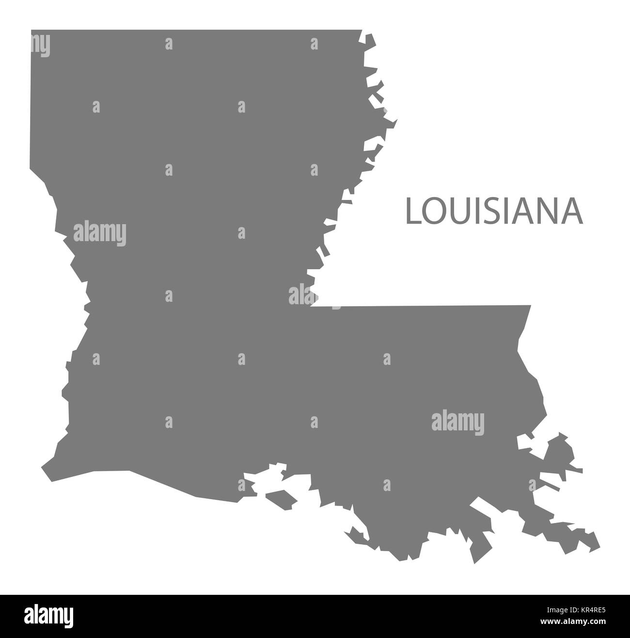 Louisiana USA Map in grey Stock Photo Alamy