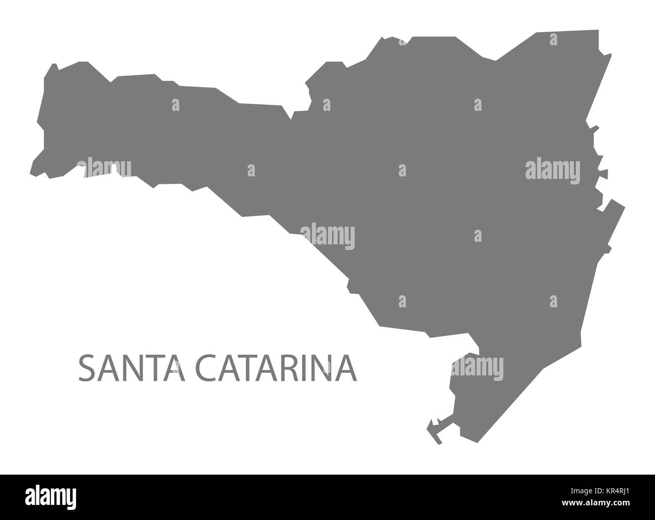 Santa Catarina Brazil Map Santa Catarina Brazil Map Grey Stock Photo - Alamy