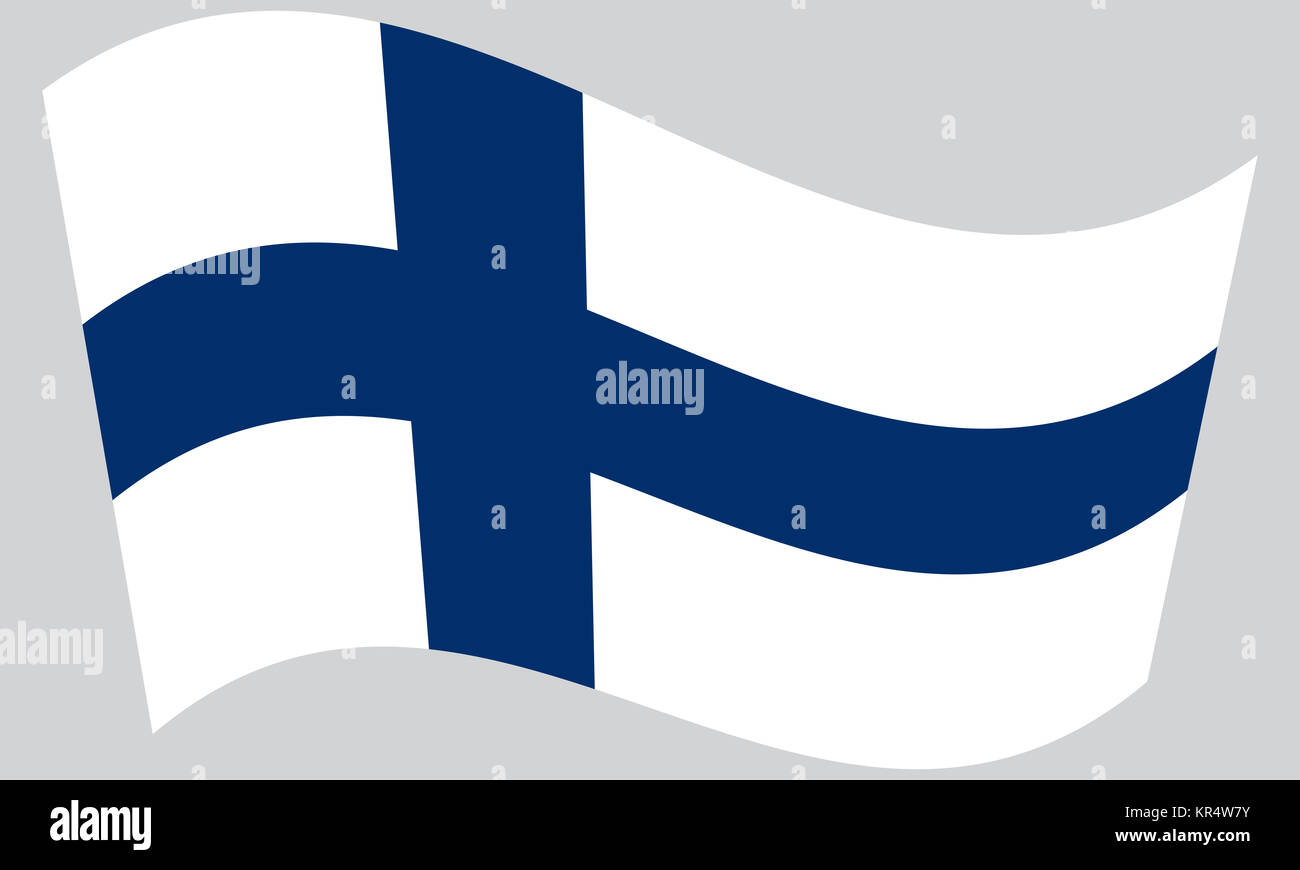 Flag of Finland waving Stock Photo Alamy