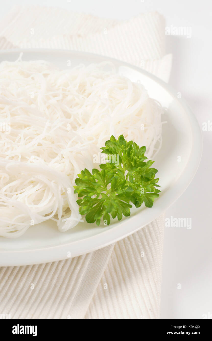 cooked rice noodles Stock Photo Alamy