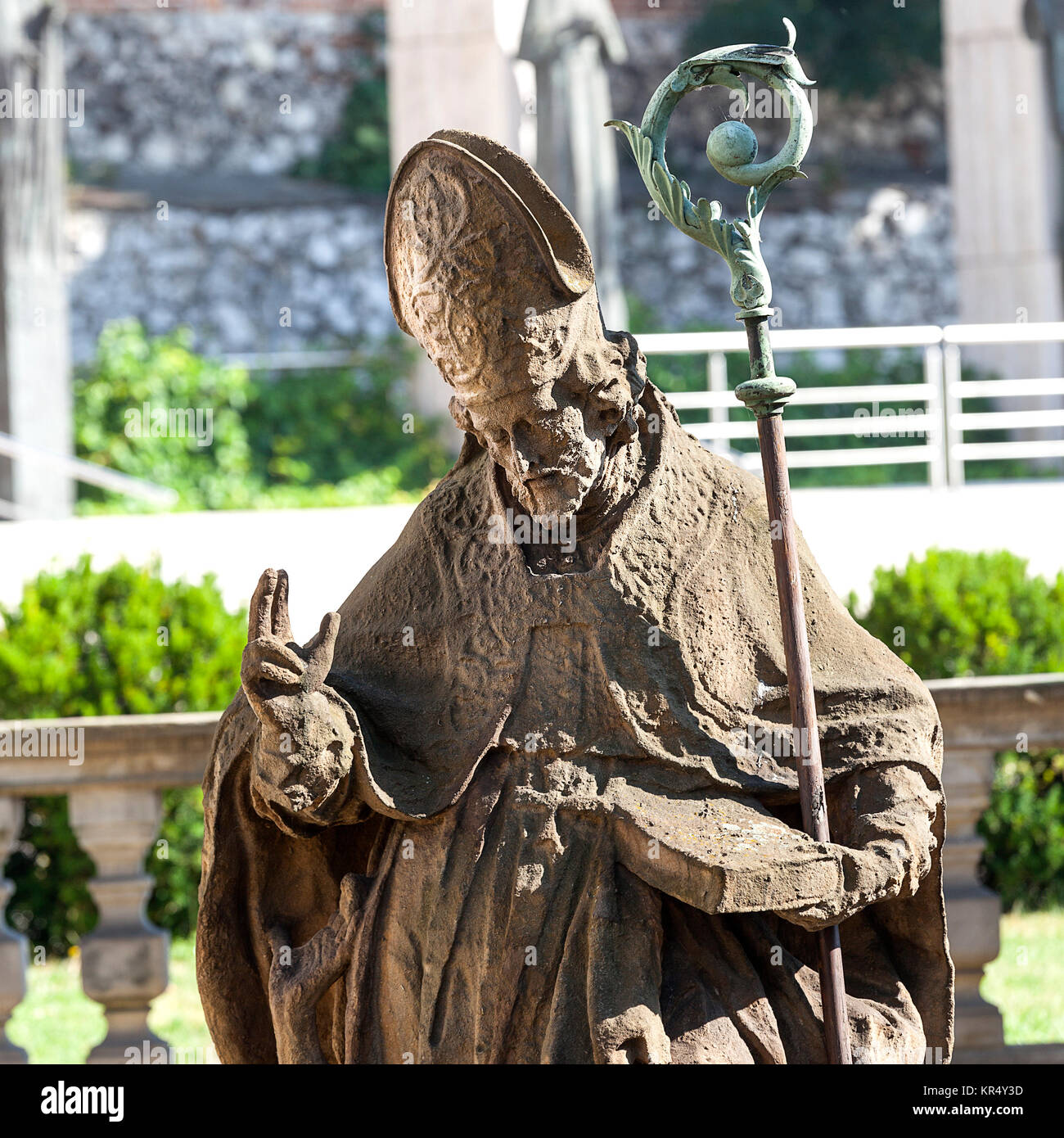 18 century Baroque statue of St Stanislaus , Church on Skalka