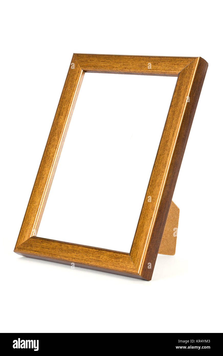 Copper photo frame isolated on white background with clipping path