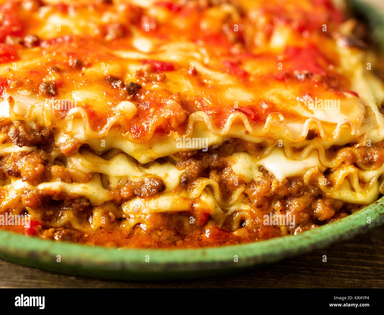 rustic italian cheesy lasagna pasta Stock Photo Alamy