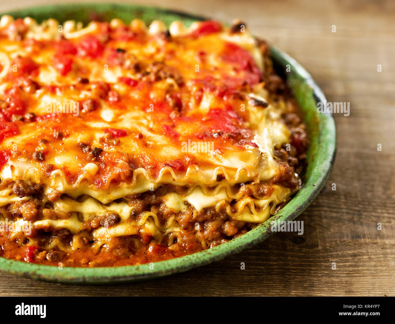 rustic italian cheesy lasagna pasta Stock Photo Alamy