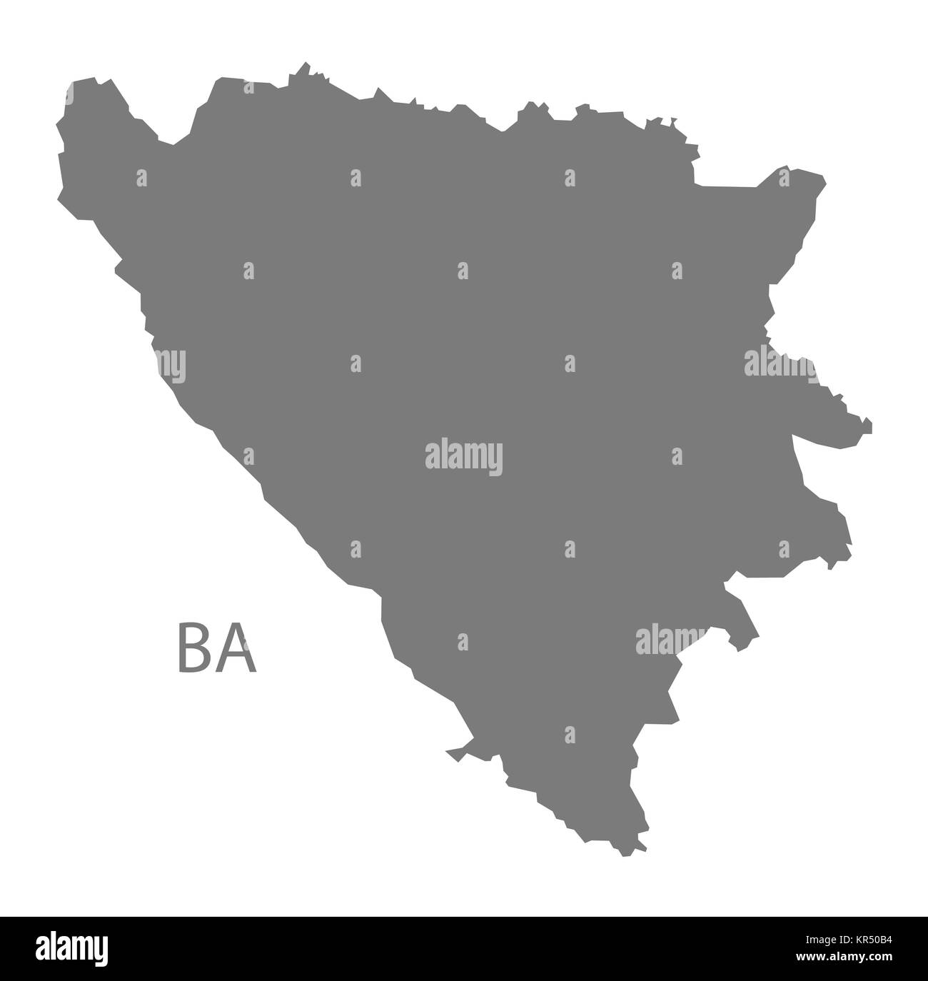 Bosnia Hercegovina Map grey Stock Photo