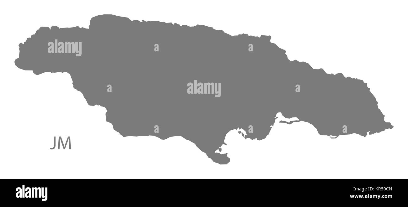 Large Map Of Jamaica Jamaica Map Black And White Stock Photos & Images - Alamy