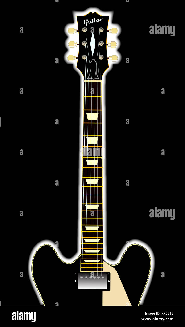 Semi Acoustic Rock Guitar Stock Photo Alamy
