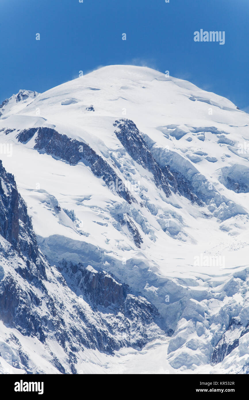 Mont Blanc an einem sonnigen Tag Stock Photo