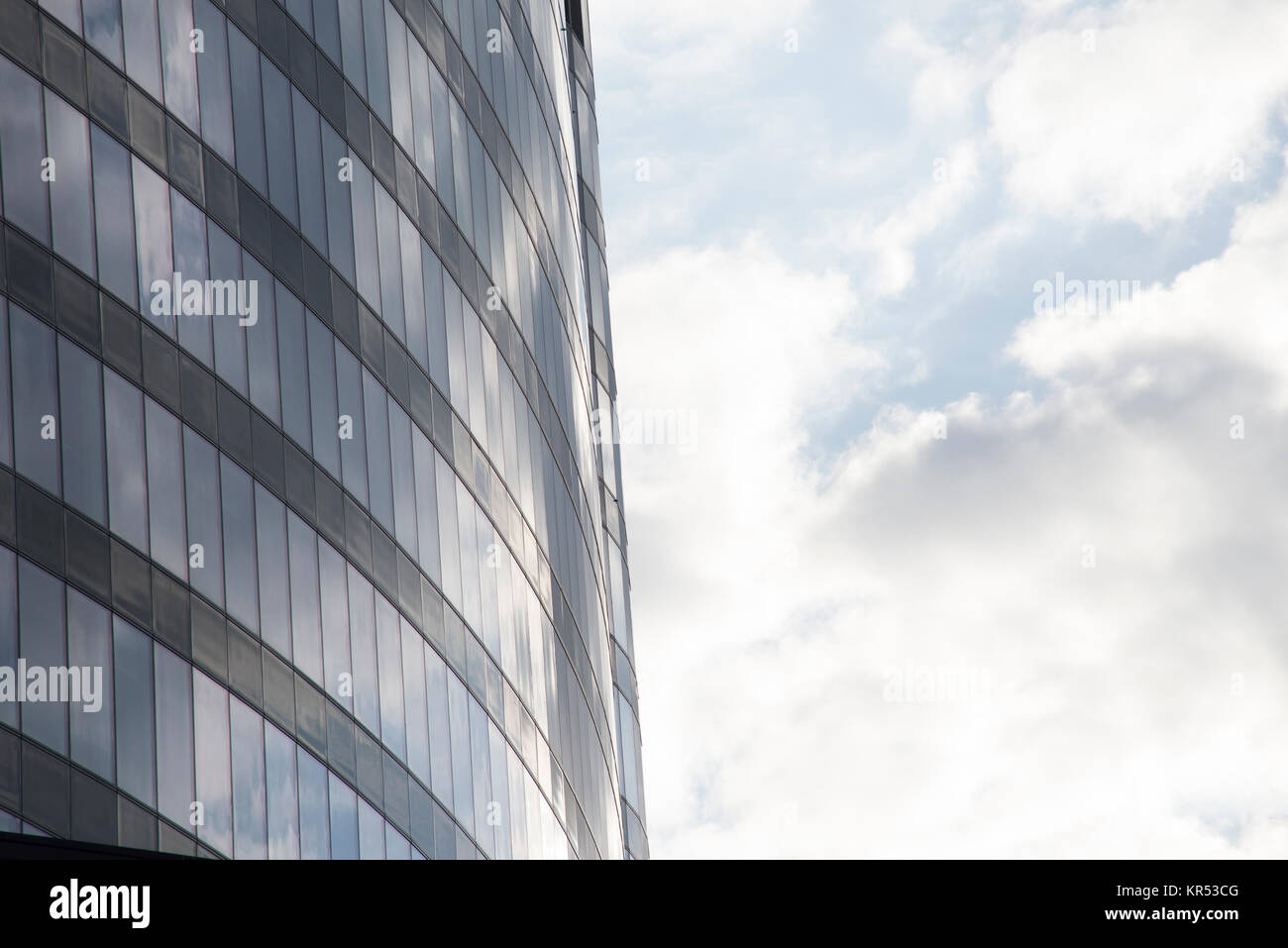 office building against blue sky Stock Photo - Alamy