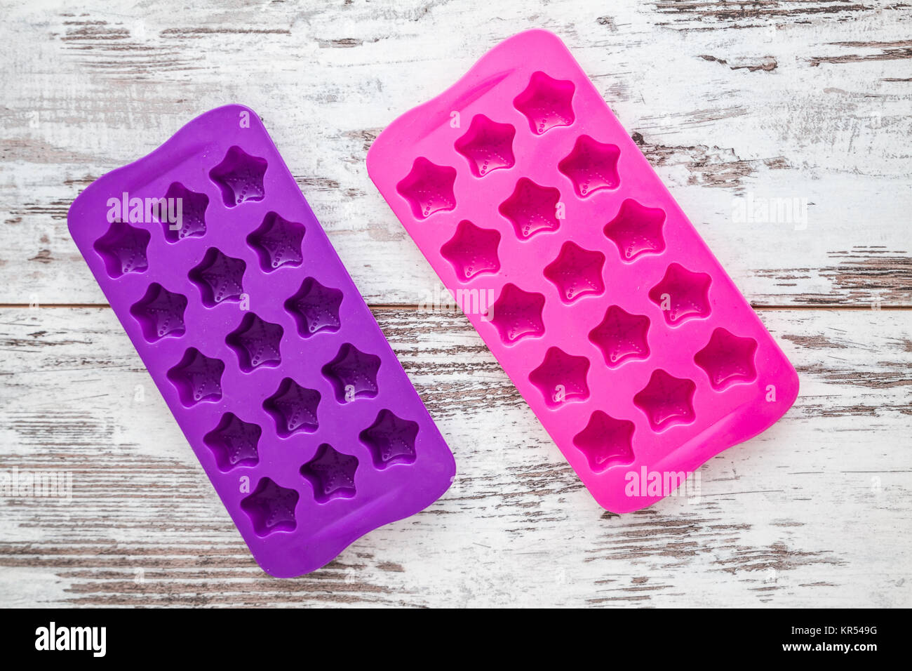 Empty Colorful Silicon molds for making chocolate Stock Photo Alamy