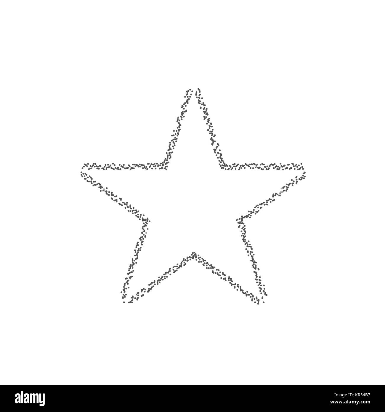 Dotted star shape Stock Vector