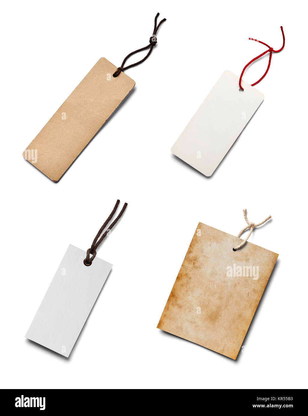 collection of various price label notes on white background. each one ...